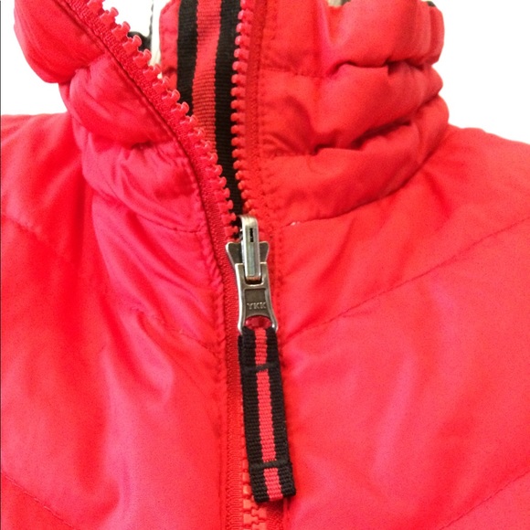 Red Down Feather Vest - Picture 2 of 4